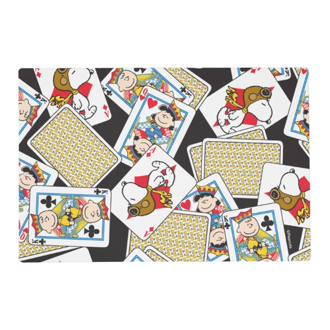 Peanuts Gang Card Deck Pattern Placemat (Front)