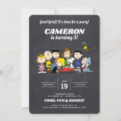 Peanuts Gang | Chalkboard Birthday Invitation | Zazzle