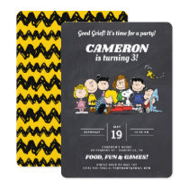 Peanuts Gang | Chalkboard Birthday Invitation