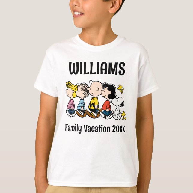 Peanuts Gang Family Vacation T-Shirt (Front)