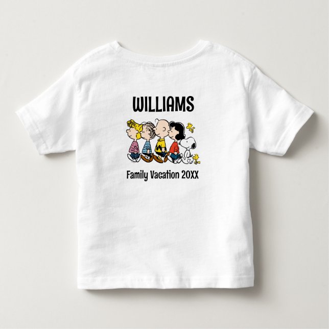 Peanuts Gang Family Vacation Toddler T-shirt (Back)