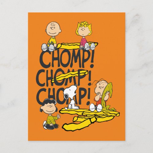 Peanuts Gang French Fry Chomp Postcard