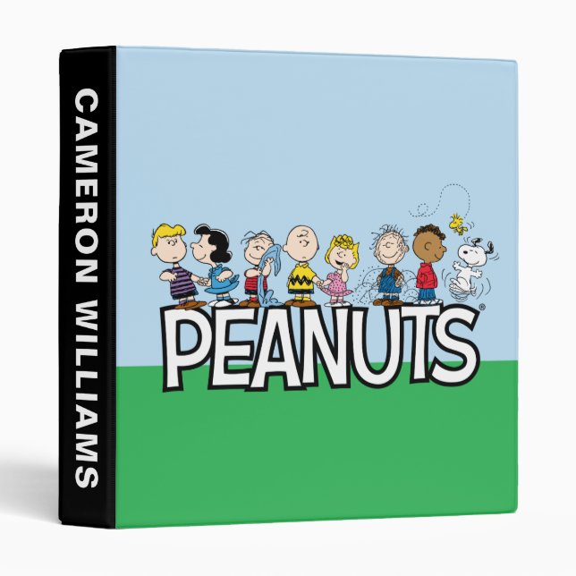 Peanuts Gang Group Lineup 3 Ring Binder (Front/Spine)