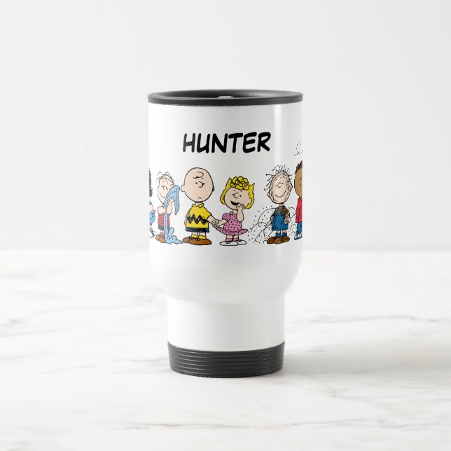 Peanuts Gang Group Lineup | Add Your Name Travel Mug (Center)