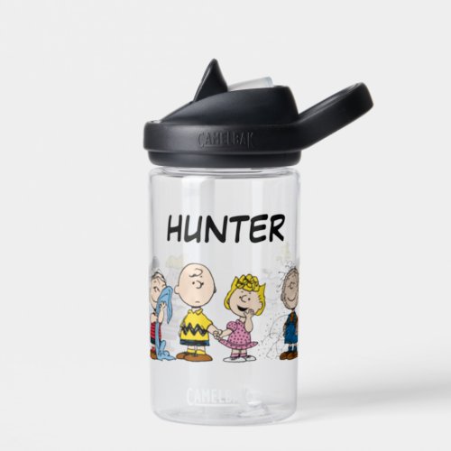 Peanuts Gang Group Lineup  Add Your Name Water Bottle