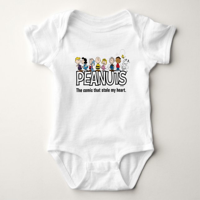 Peanuts Gang Group Lineup Baby Bodysuit (Front)