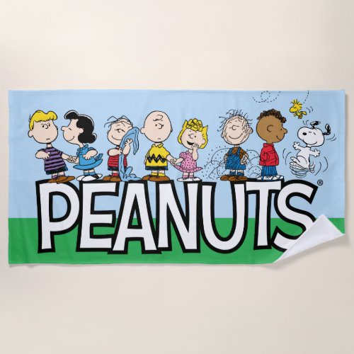 Peanuts Gang Group Lineup Beach Towel