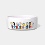 Peanuts Gang Group Lineup Bowl<br><div class="desc">Check out this lineup of the Peanuts gang together,  featuring Schroeder and Lucy,  Linus with his blanket,  Charlie Brown and his sister Sally,  Pigpen,  Franklin watching Snoopy dance,  and Woodstock flying overhead.</div>