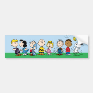 Peanuts Gang Group Lineup Bumper Sticker