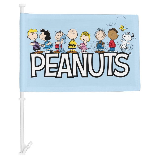 Peanuts Gang Group Lineup Car Flag (Front)