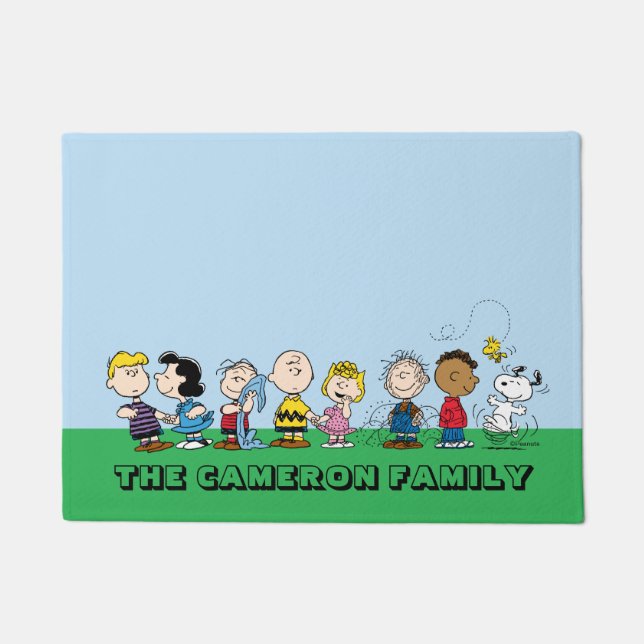 Peanuts Gang Group Lineup Doormat (Front)