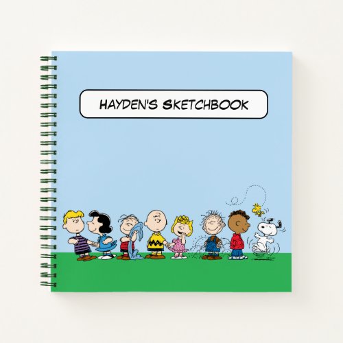Peanuts Gang Group Lineup Drawing Notebook