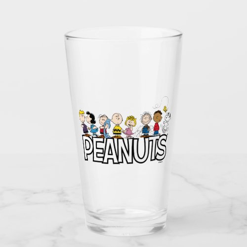 Peanuts Gang Group Lineup Glass