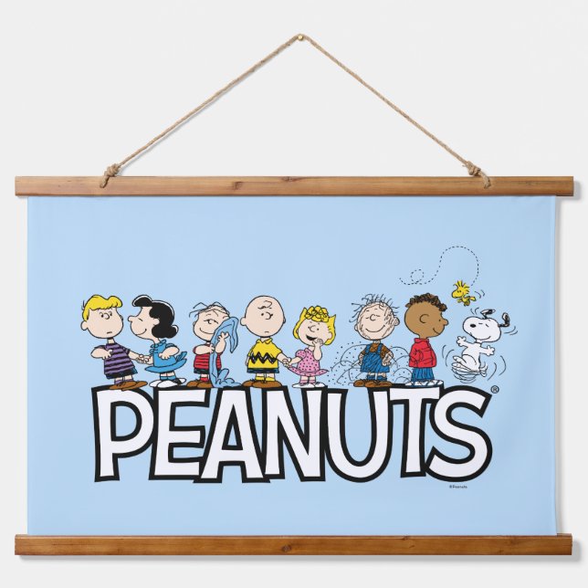 Peanuts Gang Group Lineup Hanging Tapestry (Front)