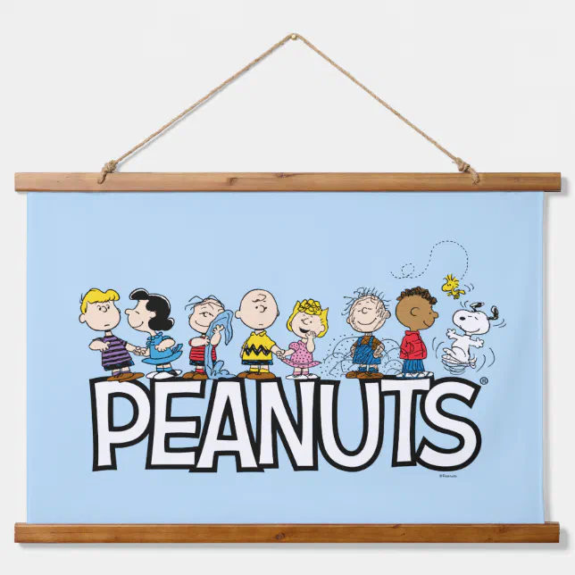Peanuts Gang Group Lineup Hanging Tapestry | Zazzle