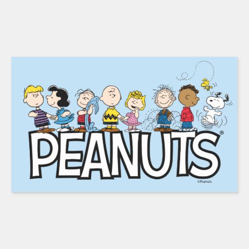 Peanuts Gang Group Lineup Rectangular Sticker