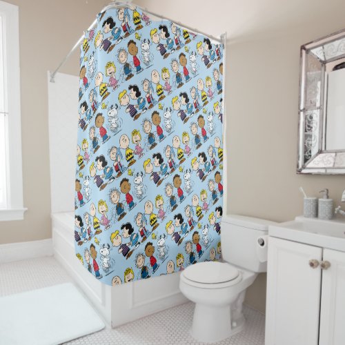 Peanuts Gang Group Lineup Shower Curtain
