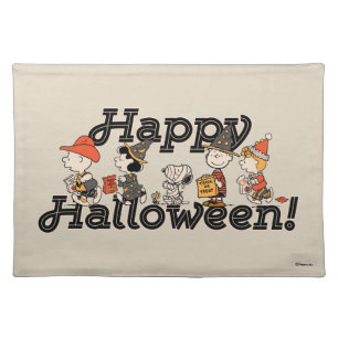 Peanuts Gang Happy Halloween Parade Cloth Placemat
