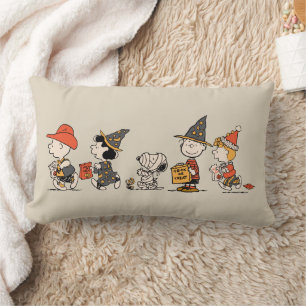 Peanuts Gang Happy Halloween Parade Lumbar Pillow