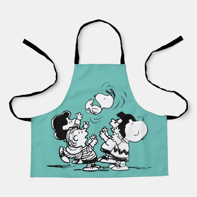 Peanuts Gang Lifting Snoopy Apron (Front)
