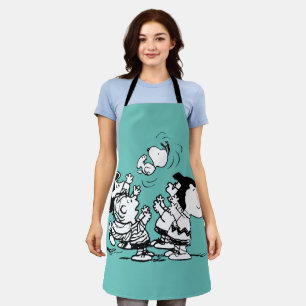 Peanuts Gang Lifting Snoopy Apron