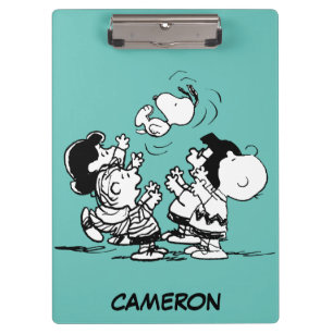 Peanuts Gang Lifting Snoopy Clipboard