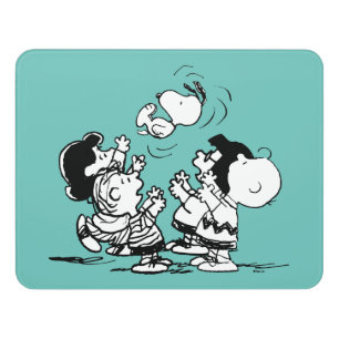 Peanuts Gang Lifting Snoopy Door Sign
