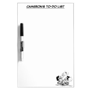Peanuts Gang Lifting Snoopy Dry Erase Board