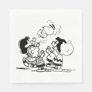 Peanuts Gang Lifting Snoopy Napkins
