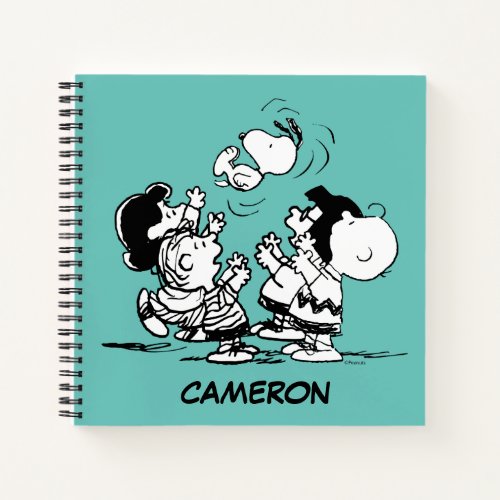 Peanuts Gang Lifting Snoopy Notebook