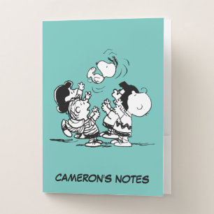Peanuts Gang Lifting Snoopy Pocket Folder