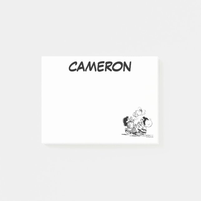 Peanuts Gang Lifting Snoopy Post-it Notes (Front)