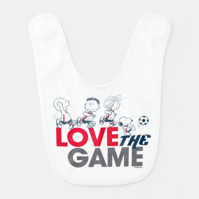 Peanuts Gang - Love The Game Baby Bib (Front)