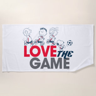Peanuts Gang - Love The Game Beach Towel
