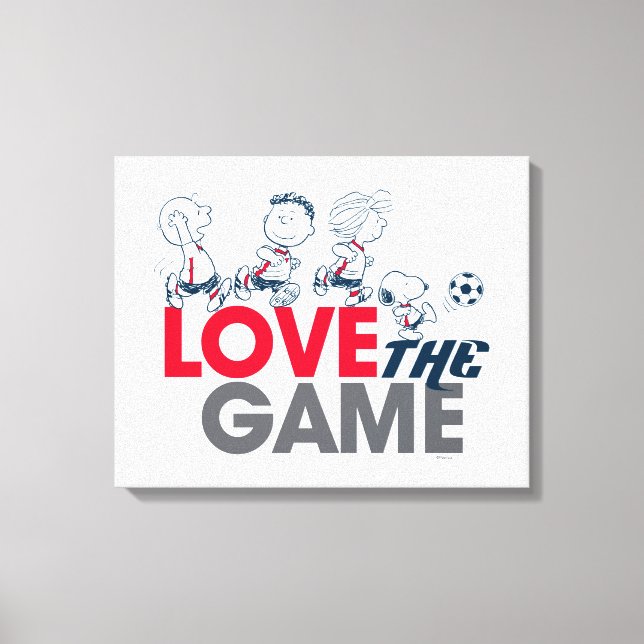 Peanuts Gang - Love The Game Canvas Print (Front)