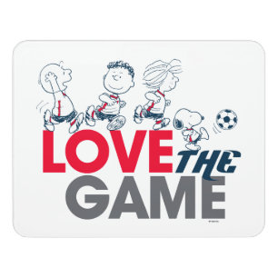 Peanuts Gang - Love The Game Door Sign