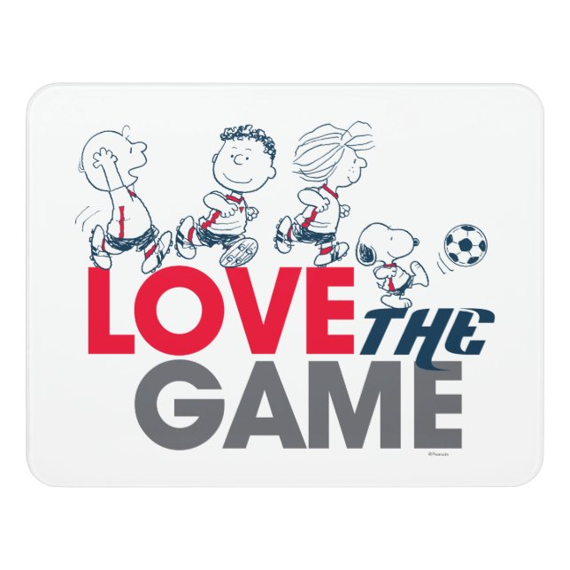 Peanuts Gang - Love The Game Door Sign (Contemporary Front)