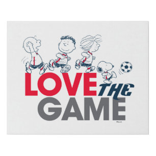 Peanuts Gang - Love The Game Faux Canvas Print