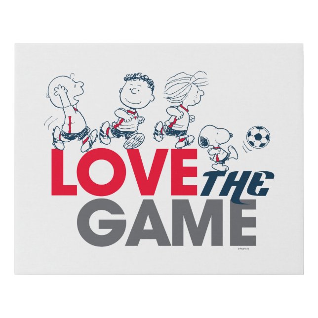 Peanuts Gang - Love The Game Faux Canvas Print (Front)