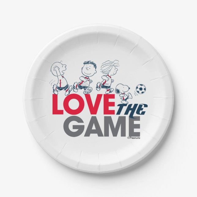 Peanuts Gang - Love The Game Paper Plates (Front)