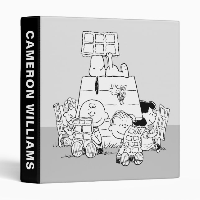 Peanuts Gang Reading Comics 3 Ring Binder (Front/Spine)