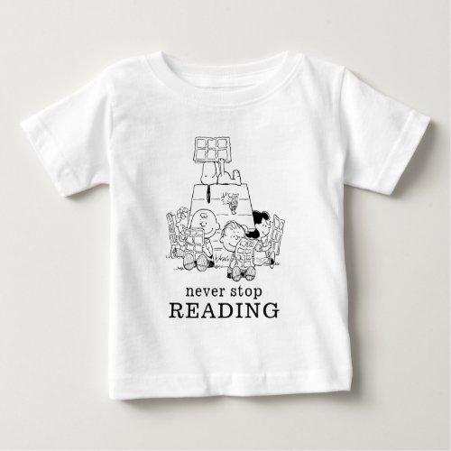 Peanuts Gang Reading Comics Baby T_Shirt