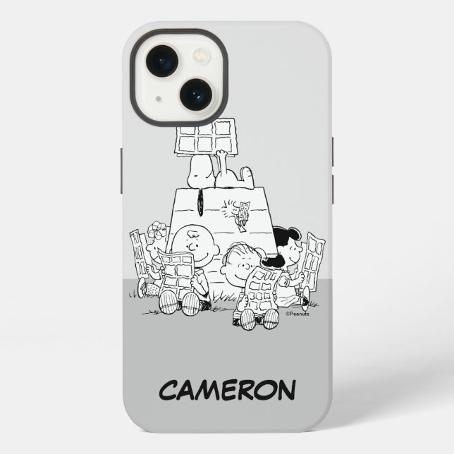 Peanuts Gang Reading Comics Iphone Case (Back)