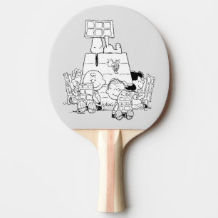 Peanuts Gang Reading Comics Ping Pong Paddle