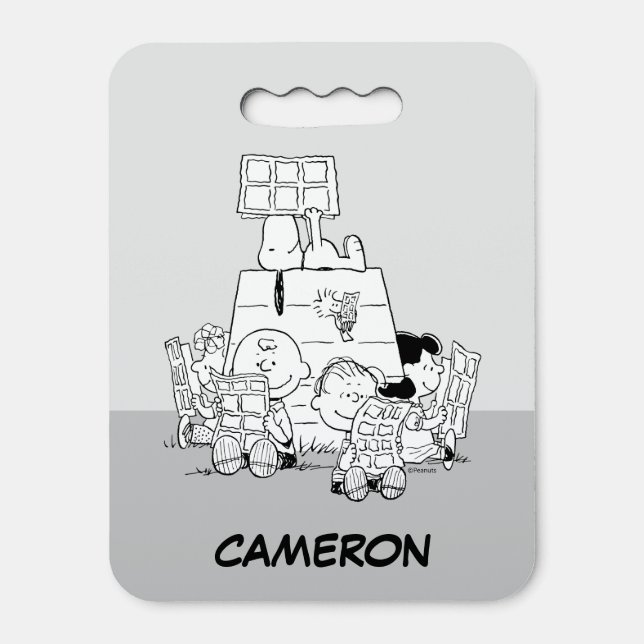 Peanuts Gang Reading Comics Seat Cushion (Front Vertical)