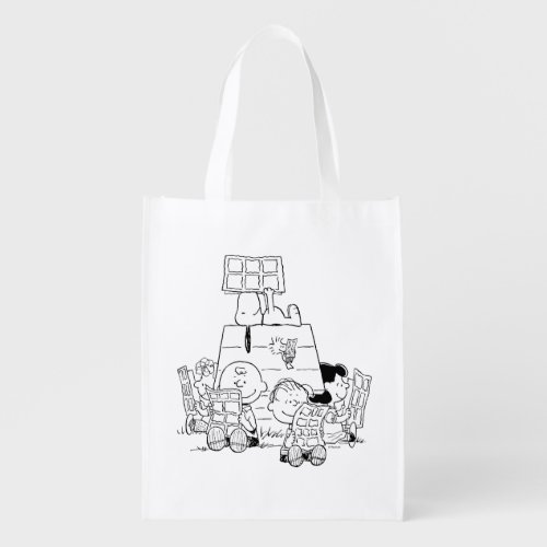 Peanuts Gang Reading Comics Tote Bag