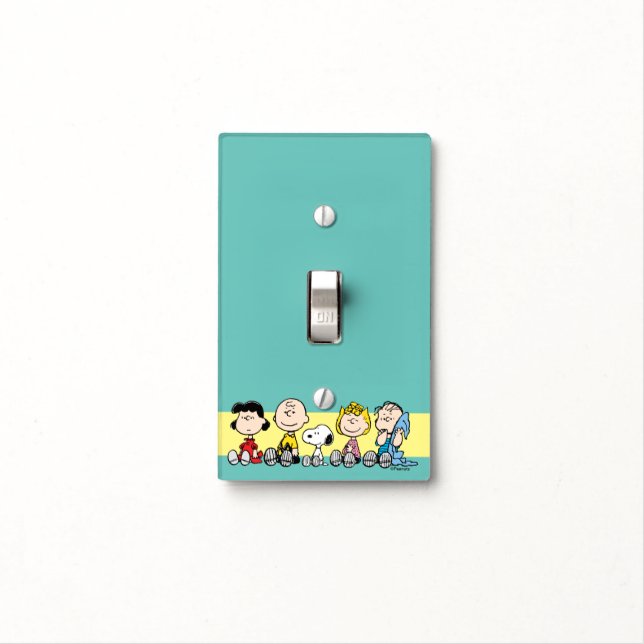 Peanuts Gang Sitting Together Light Switch Cover (In Situ)
