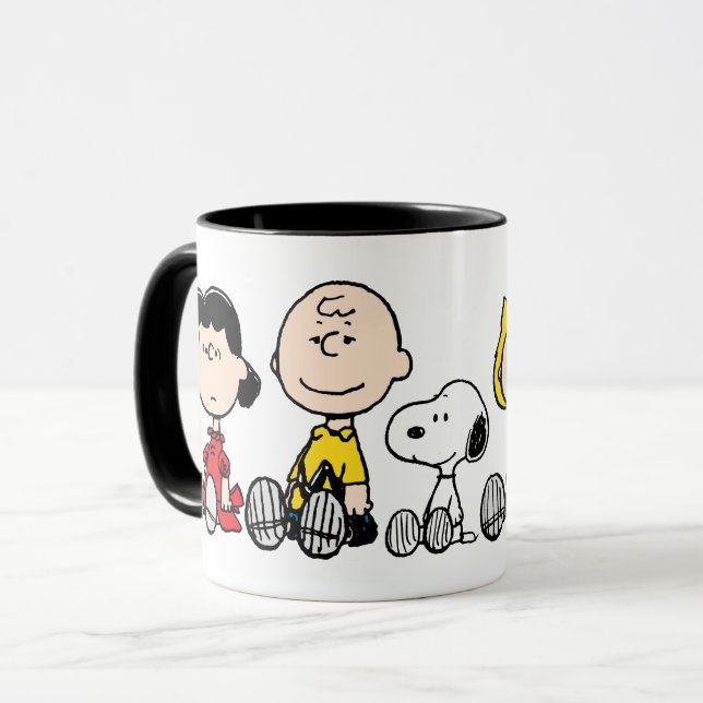 Peanuts Gang Sitting Together Mug (Front Left)