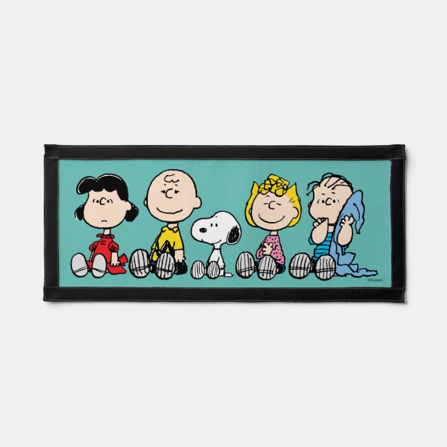 Peanuts Gang Sitting Together Pennant (Front)