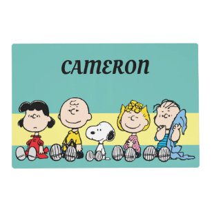 Peanuts Snoopy Gang Set Of 4 Placemats Indoor Outdoor 13×19 NWT